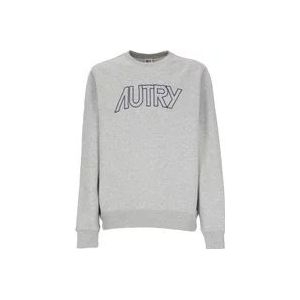 Autry Grijze Katoenen Sweatshirt met Contrasterend Logo , Gray , Heren , Maat: XL