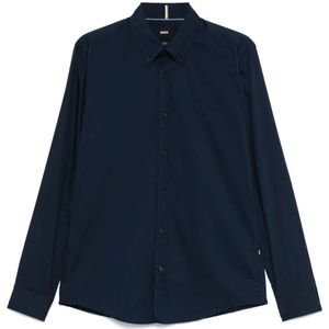 Hugo, Heren, Overhemden, Blauw, Maat: M Katoen,