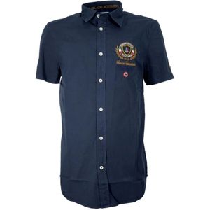 Aeronautica Militare, Heren, Overhemden, Blauw, Maat: XL Katoen,
