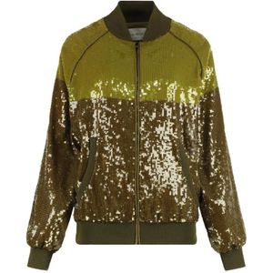 Alberta Ferretti, Dames, Jassen, Groen, Maat: XS Zijde,