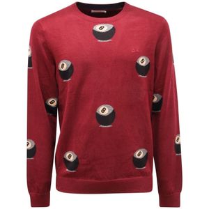 Sun68, Heren, Truien, Paars, Maat: S Katoen,