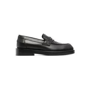 Versace Studded Square-Toe Loafers , Black , Heren , Maat: 41 EU