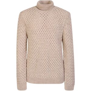 Lardini, Heren, Truien, Beige, Maat: 2XL Wol,