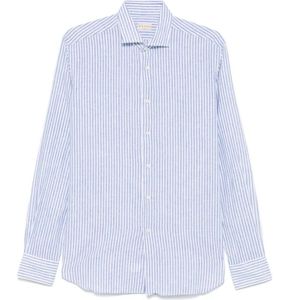 Xacus, Heren, Overhemden, Blauw, Maat: 2XL Linnen,