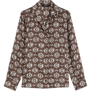 Weekend Max Mara, Dames, Blouses & Shirts, Bruin, Maat: 2XS Zijde,