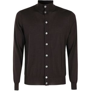 Filippo De Laurentiis, Heren, Truien, Bruin, Maat: 2XL Wol,