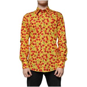 Dolce & Gabbana - MARTINI Dress Shirt - Geel - Katoen - Langsleeve