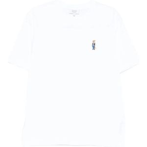 Maison Kitsuné, Heren, Tops, Wit, Maat: L Katoen,