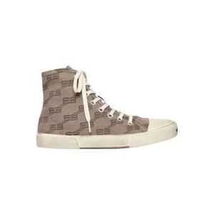 Balenciaga Monogram Logo Hi-Top Sneakers , Brown , Heren , Maat: 43 EU