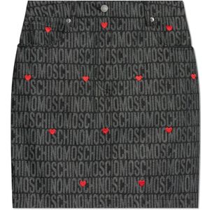 Moschino, Dames, Rokken, Grijs, Maat: 2XS Katoen,