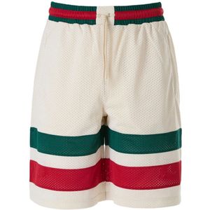 Gucci, Heren, Korte broeken, Beige, Maat: S Poliester,