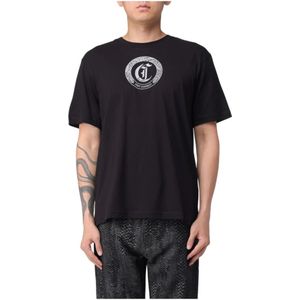 Roberto Cavalli, Heren, Tops, Zwart, Maat: M Katoen,