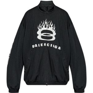 Balenciaga, Heren, Jassen, Zwart, Maat: XS Poliester,