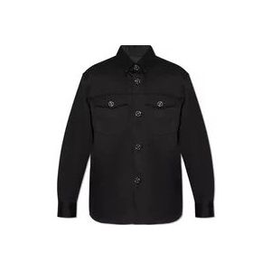 Versace Overhemd met zakken , Black , Heren , Maat: L