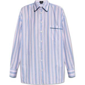 Etro, Dames, Blouses & Shirts, Blauw, Maat: S Katoen,