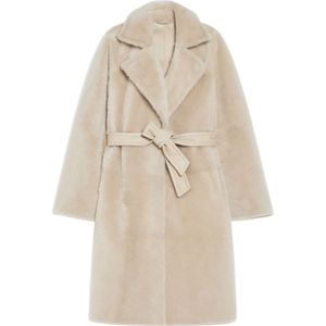 Max Mara, Dames, Mantels, Beige, Maat: M Wol,