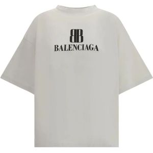 Balenciaga, Dames, Tops, Grijs, Maat: L Katoen,