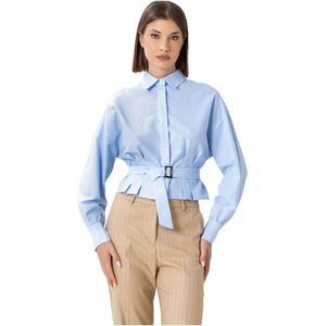 Kocca, Dames, Blouses & Shirts, Blauw, Maat: M Katoen,