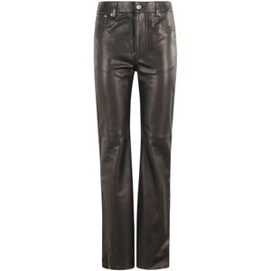 Rabanne, Dames, Broeken, Zwart, Maat: S