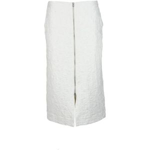 Jil Sander, Dames, Rokken, Wit, Maat: XL Katoen,