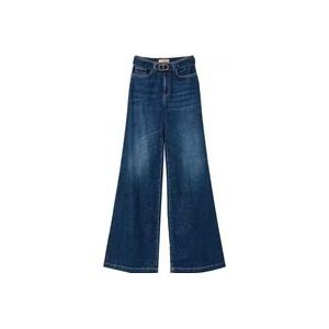 Twinset Denim Wijde Pijp Jeans , Blue , Dames , Maat: W29