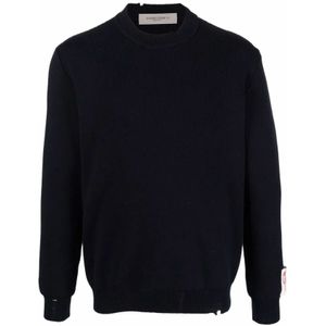 Golden Goose, Heren, Truien, Blauw, Maat: L Katoen,