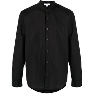 James Perse, Heren, Overhemden, Zwart, Maat: S