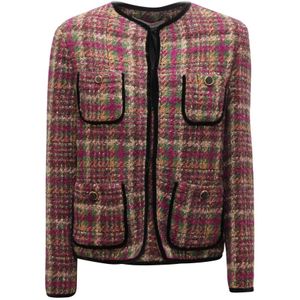 Emma&Gaia, Dames, Jassen, Veelkleurig, Maat: XS Tweed,