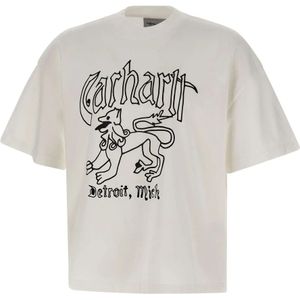 Carhartt Wip, Heren, Tops, Wit, Maat: M Katoen,