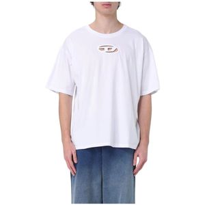 Diesel, Heren, Tops, Wit, Maat: L