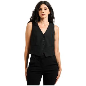 Iblues, Dames, Jassen, Zwart, Maat: XS Viscose,