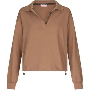 Liu Jo, Dames, Sweatshirts & Hoodies, Bruin, Maat: XS Katoen,