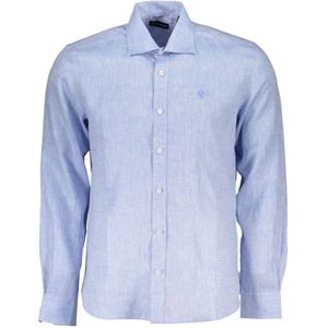North Sails - Linnen Overhemd - Lichtblauw - Italiaanse Kraag