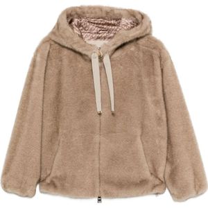 Herno, Dames, Sweatshirts & Hoodies, Bruin, Maat: XS Katoen,