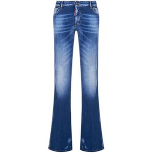 Dsquared2, Dames, Jeans, Blauw, Maat: M Katoen,