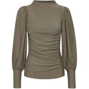 Gestuz, Dames, Blouses & Shirts, Bruin, Maat: S Viscose,