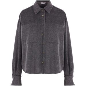 Brunello Cucinelli, Dames, Jassen, Grijs, Maat: M Wol,