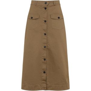 Saint Laurent, Dames, Rokken, Bruin, Maat: M Katoen,