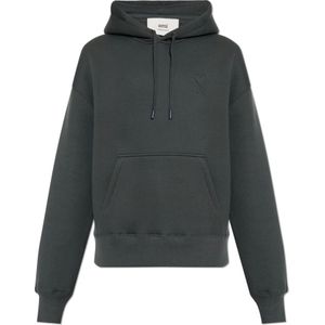 Ami Paris, unisex, Sweatshirts & Hoodies, Grijs, Maat: 2XS Katoen,