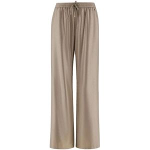 Herno, Dames, Broeken, Beige, Maat: 2XS Flanel,