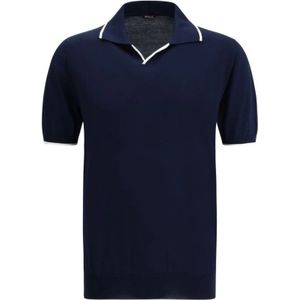 Kiton, Heren, Tops, Blauw, Maat: M Katoen,