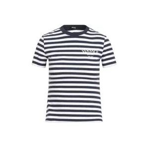 Versace Nautische Strepen T-Shirt Wit , Multicolor , Dames , Maat: XS