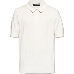 Dolce & Gabbana - Silk Polo - Crème - Poloshirt