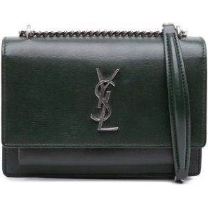 Yves Saint Laurent Vintage, Dames, Pre-owned, Zwart, Maat: ONE Size Leer,