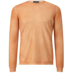 Avant Toi, Heren, Truien, Oranje, Maat: 2XL Zijde,