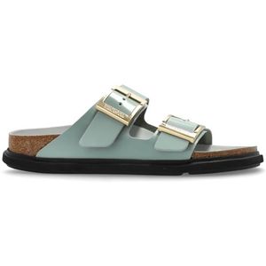 Birkenstock, Dames, Schoenen, Groen, Maat: 37 EU Leer,
