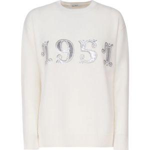 Max Mara, Dames, Truien, Wit, Maat: XS Wol,