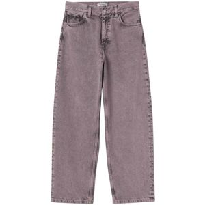 Carhartt Wip, Dames, Broeken, Roze, Maat: L Denim,