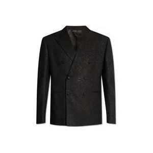 Versace Dubbelrijige blazer , Black , Heren , Maat: M