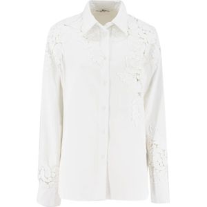 Ermanno Scervino, Dames, Blouses & Shirts, Wit, Maat: XS Katoen,